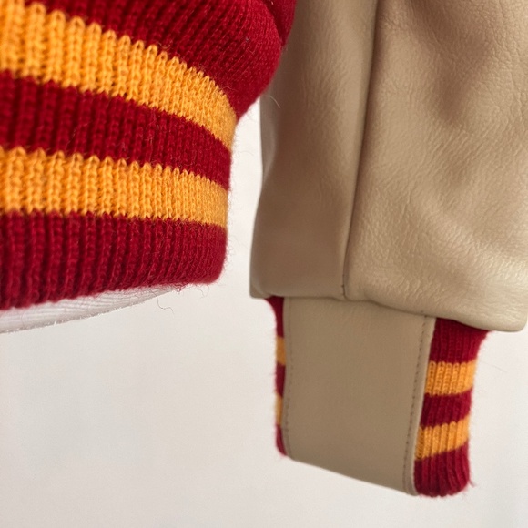 Vintage Leather and Wool Varsity Jacket - Picture 5 of 16